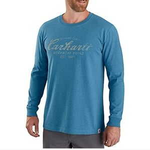 Carhartt  Blue Long Sleeve Shirt Size Small